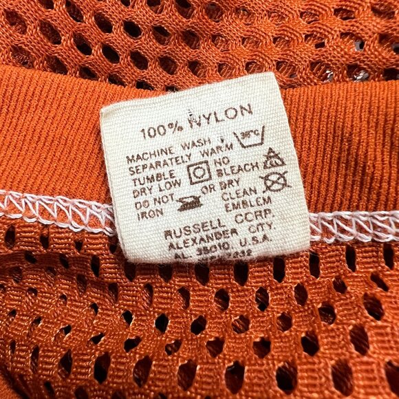 Vintage 1970s Football Jersey Mesh Semi Sheer Oversized Boyfriend T-Shirt Sporty - Picture 6 of 9